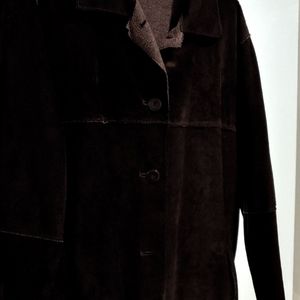 Winlit black leather coat